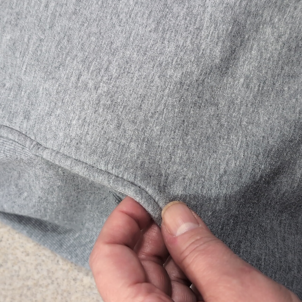 Eddie Bauer full zip hoodie sweatshirt jacket, gray, women's XL, thumb holes - Picture 5 of 14